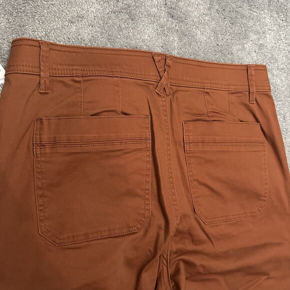 Democracy Ab Solution Cargo Utility Pants 12 Dark Orange High Rise Shaping Chic - Picture 7 of 12